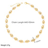 Copper 18K Gold Plated Oval Bracelets Necklace