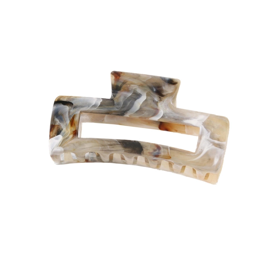 New Arrival Marble Color Rectangular Grip High-Grade Sense Niche Updo Imitation Acetic Acid Shark Clip Hair Accessories Headdress