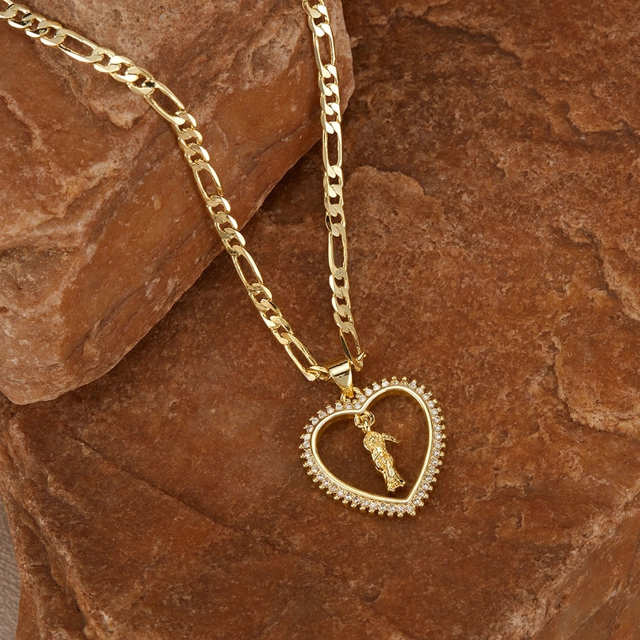 Jewelry French Style Simple Style Geometric Copper 14K Gold Plated Pendant Necklace