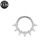 1 Piece Nose Rings & Studs Luxurious Shiny Round Pure Titanium Titanium Alloy Zircon 14K Gold Plated White Gold Plated Ear Cartilage Rings & Studs Nose Rings & Studs