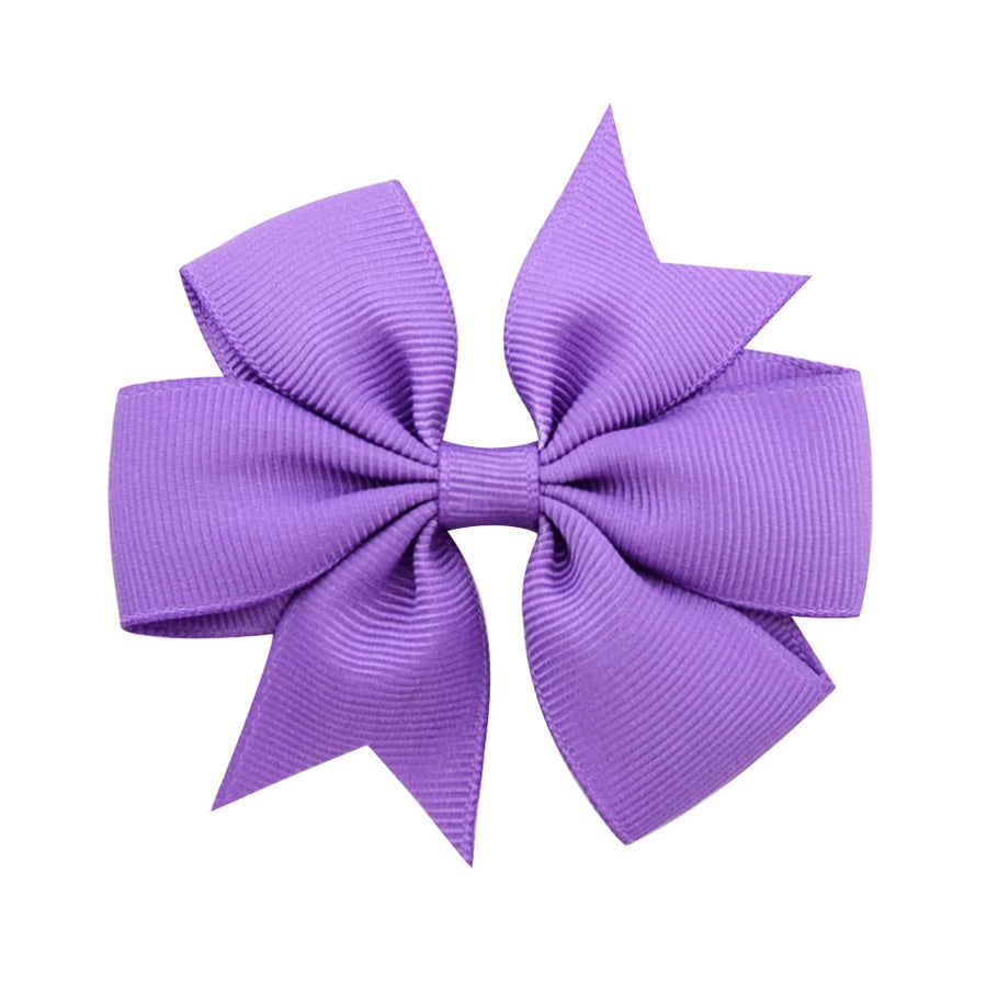 fashion solid color bow knot cloth hair clip 1 piece
