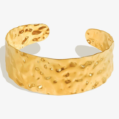 304 Stainless Steel Cross-Border European and American Bracelet 18K Gold Adjustable Bracelet Light Luxury Design Sense Opening Bracelet in Stock