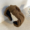 Europe and America  New Hair-Hoop Headband Versatile  Textured Fabric Headdress Hairpin Wide Brim Knotted Hair Hoop