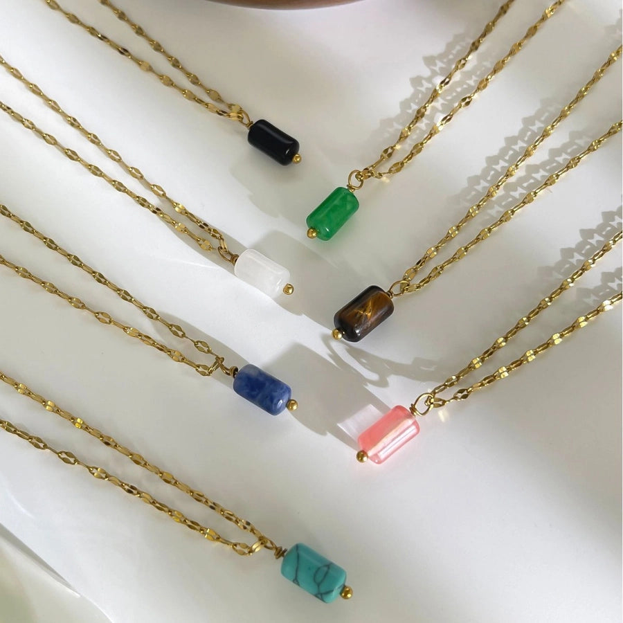 Jewelry Simple Style Classic Style Geometric 316L Stainless Steel  Plating Pendant Necklace