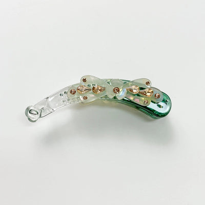 Elegant three-petal flower banana clip large vertical clip Diamond-embedded ponytail clip flower vertical card high-end hairpin hairpin manufacturer