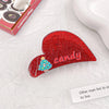 Christmas Sweet IG Style Women's Triangle Heart Shape Arylic Hair Claws