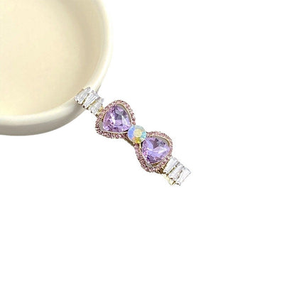 women's elegant bow knot alloy inlay zircon hair clip