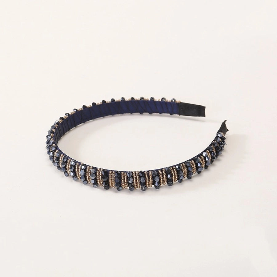 women's shiny solid color sponge hair band