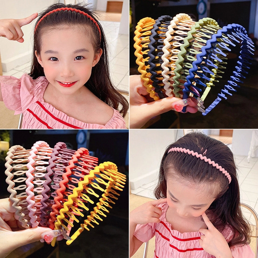 kid's korean style stripe waves arylic stoving varnish