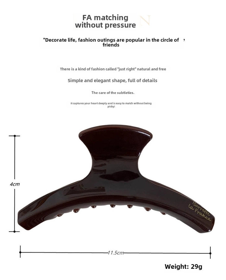 French Acetic Acid Curved Grab Clip Leopard Print Large Hair Hair Clip High-grade Female Hair Grab Hot Selling Accessories Yiwu Hair Accessories