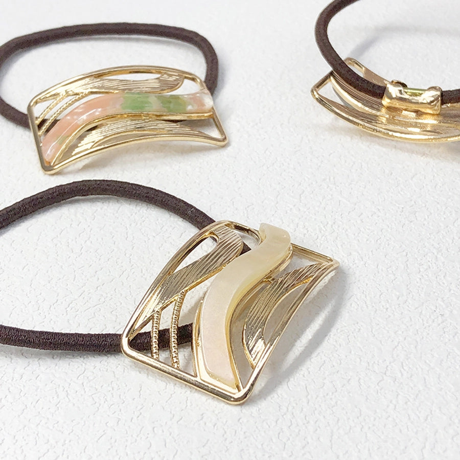 Women's Simple Style Geometric Alloy Resin Hair Tie
