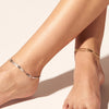 Jewelry Vacation Modern Style Solid Color 304 Stainless Steel 16K Gold Plated White Gold Plated Gold Plated Polishing Plating Bracelets Anklet Necklace