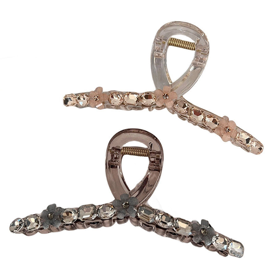 Women's Artistic Korean Style Geometric Arylic Plastic Inlay Artificial Crystal Hair Claws