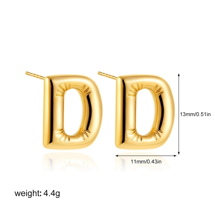 1 Pair Classic Style Letter 304 Stainless Steel Ear Studs