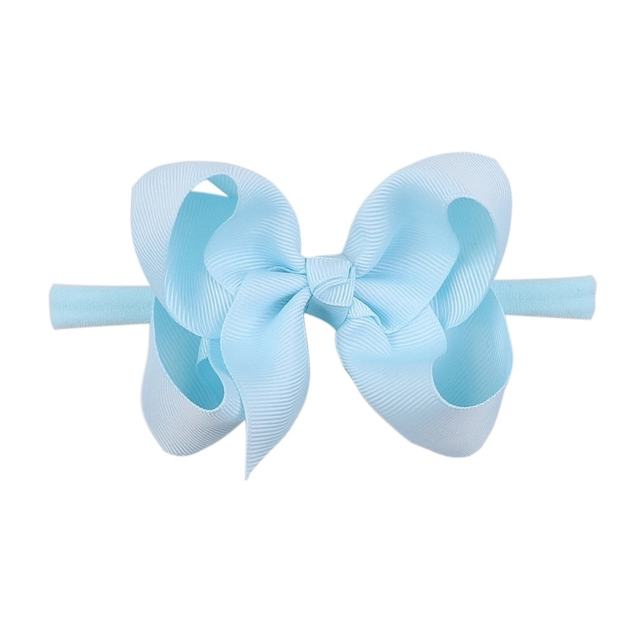 2337 20 color bubble flower headband new children bow nylon hair band  baby hair accessories