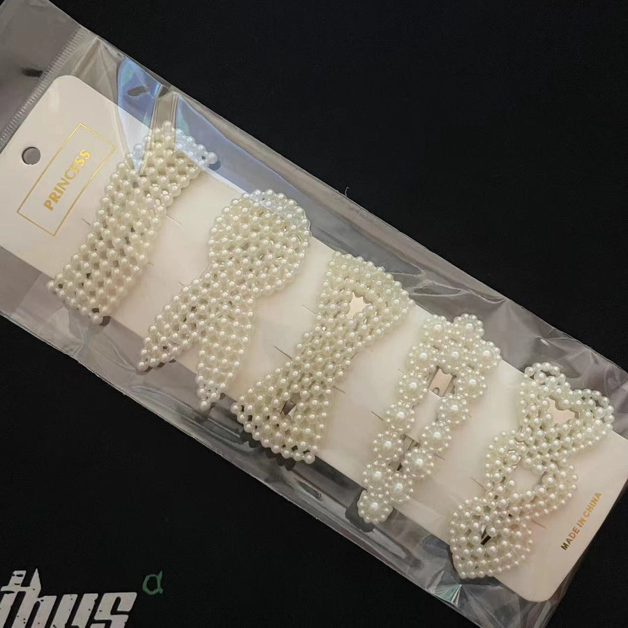 TikTok Pearl hairpin set Korean version of ten-piece set factory direct Japanese and Korean  Net Red Pearl hairpin set