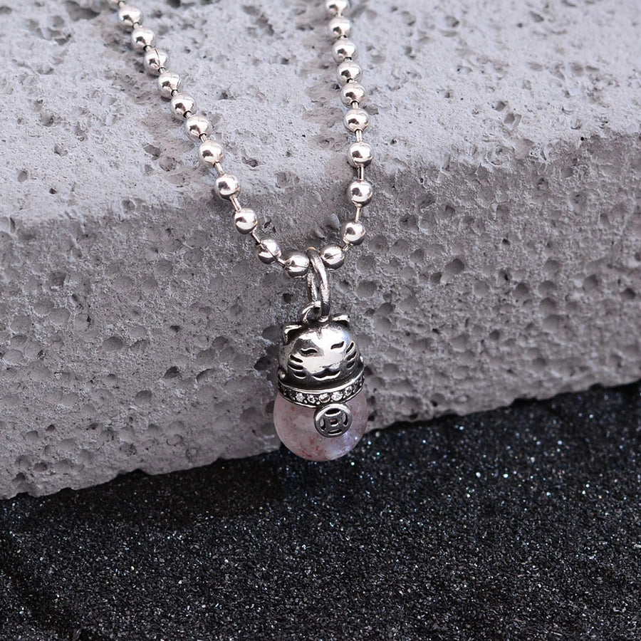 Jewelry Casual Cute Cat Copper Pendant Necklace