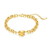 Simple Style Heart Shape Titanium Steel cable chain Bracelets In Bulk