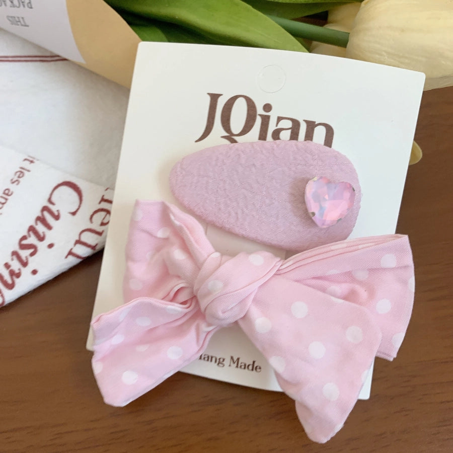 Women's Sweet Korean Style Bow Knot Sequins Hair Clip Hair Tie