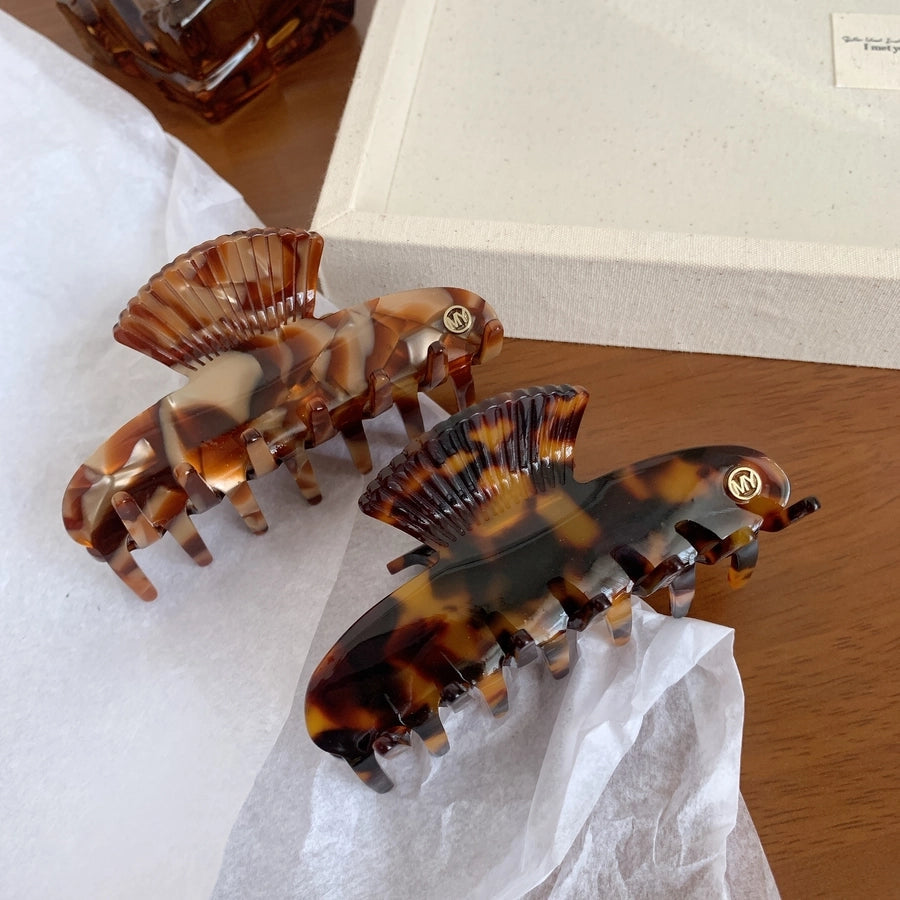 Women's Korean Style Leopard Acetic acid sheets Hair Claws