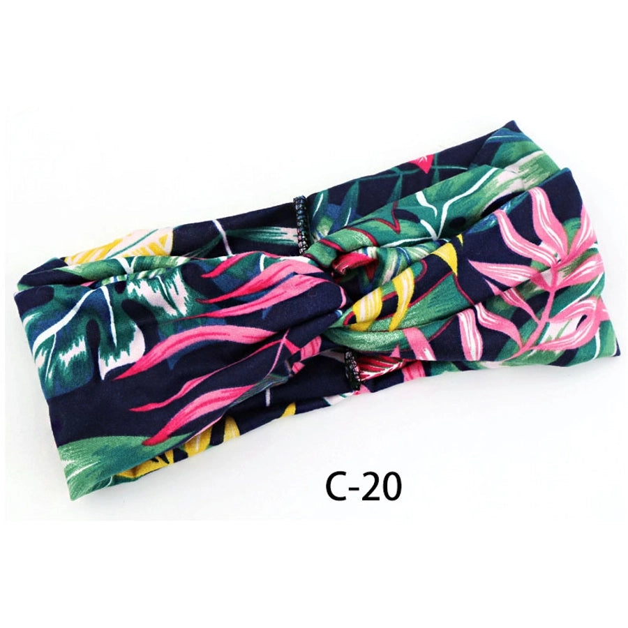 elegant streetwear plaid leopard cloth hair band