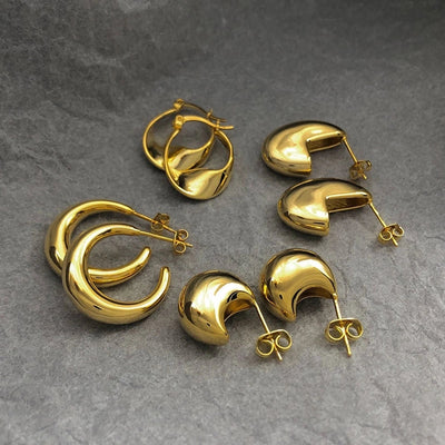 1 Pair Simple Style Water Droplets Rhombus Copper 18K Gold Plated Earrings