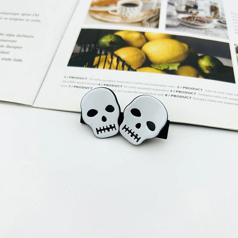 Halloween Original Design Women's Skull Arylic Carving Hair Clip Hair Claws
