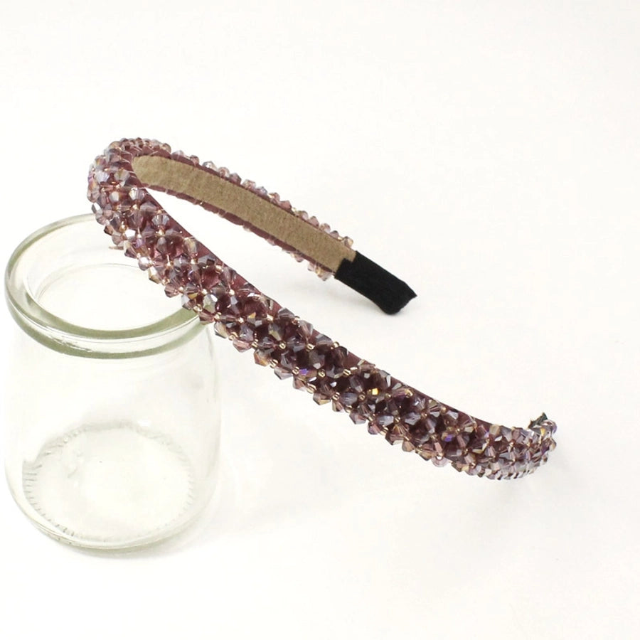 four-row crystal hair hoop korean wide-brimmed rhinestone headband