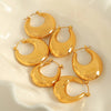 1 Pair Elegant French Style Commute U Shape Semicircle Polishing Plating 304 Stainless Steel 18K Gold Plated Earrings