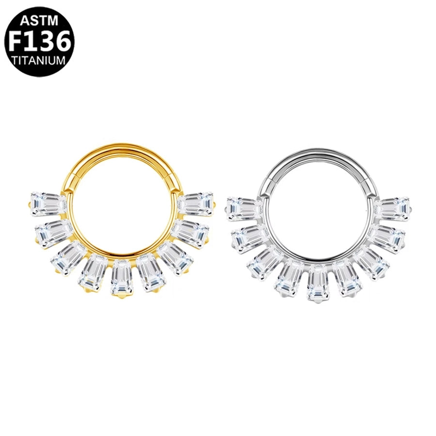 1 Piece Nose Rings & Studs Elegant Luxurious Simple Style Irregular Pure Titanium Titanium Alloy Zircon Ear Cartilage Rings & Studs Nose Rings & Studs