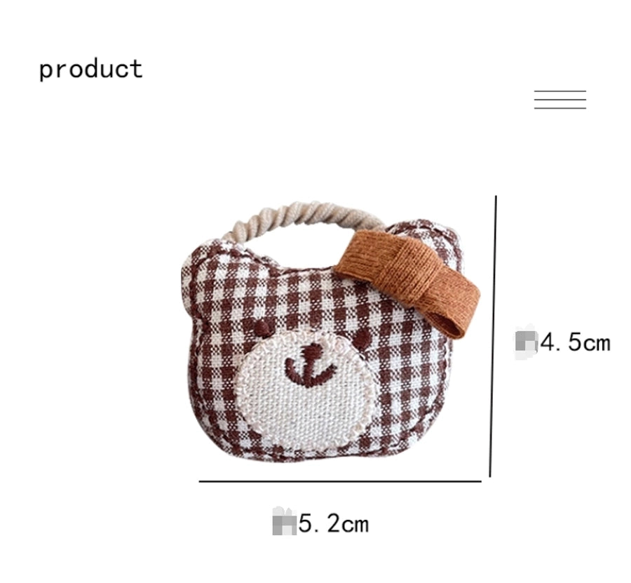 Cute Women's Girl'S Bear Cloth Hair Tie