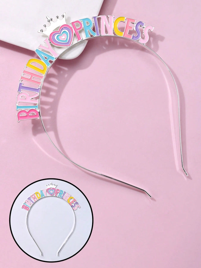 Girl'S Princess Cute Letter Zinc alloy Plating Hair Band