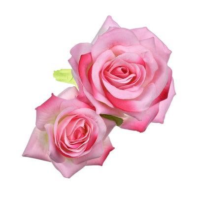 romantic rose cloth hair clip