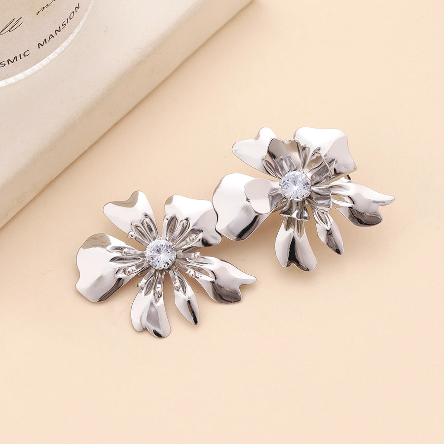 Women's Basic Simple Style Classic Style Flower Metal Plating Hair Clip