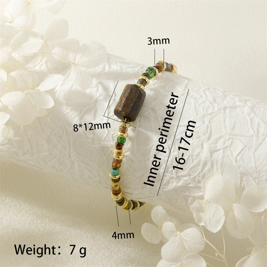 Copper Beaded Round Copper Bracelets