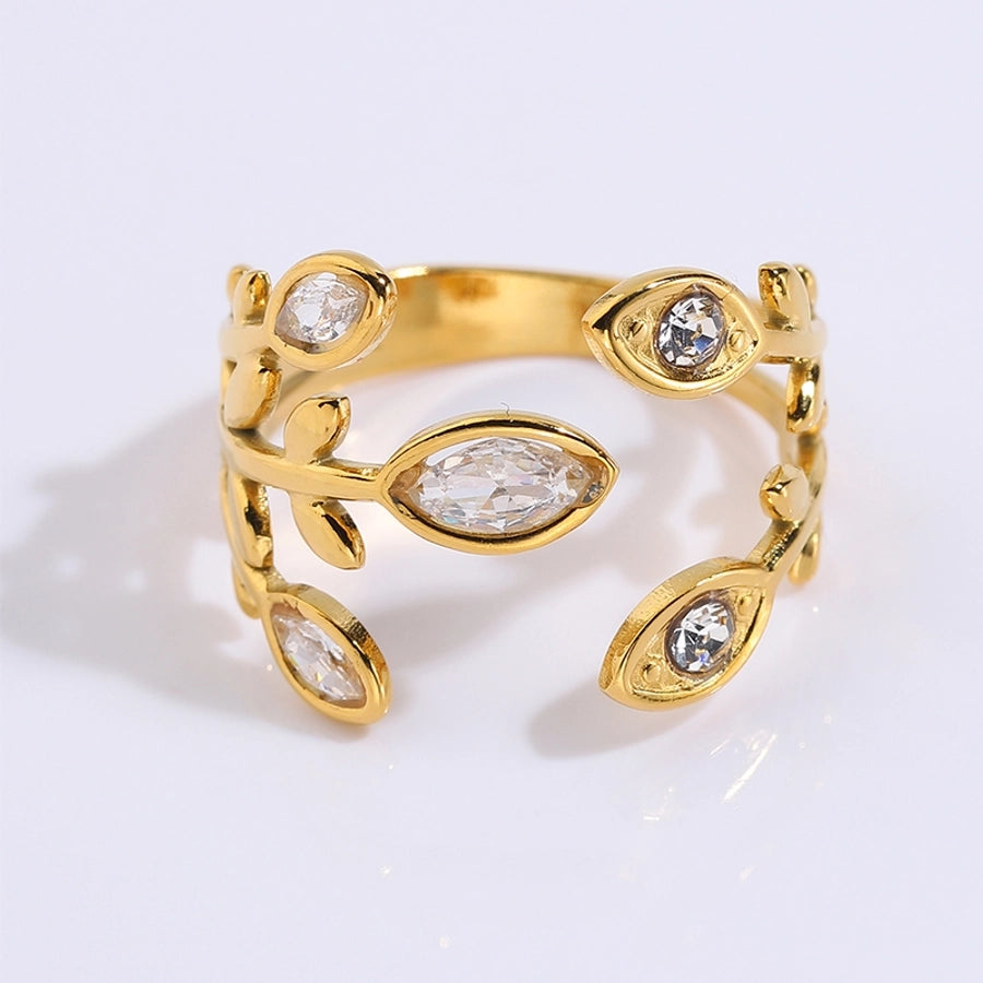 Jewelry Elegant Simple Style Classic Style Geometric 304 Stainless Steel Open Rings