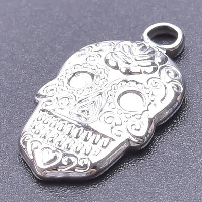 Jewelry Casual Hip-Hop Funny Skull 304 Stainless Steel 18K Gold Plated Plating Pendant Necklace
