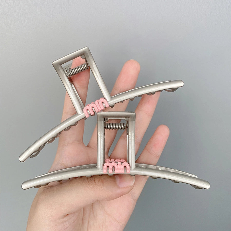casual simple style letter metal plating hair claws