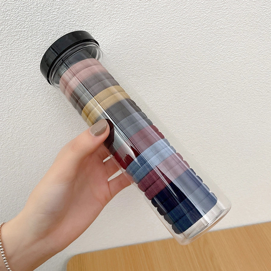 women's simple style multicolor nylon handmade hair tie