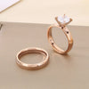 Jewelry Simple Style Geometric 304 Stainless Steel 18K Gold Plated Rings