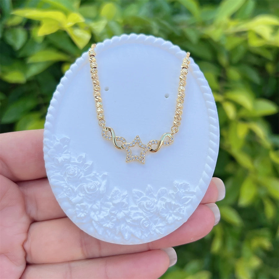 Jewelry Elegant Letter Star Heart Shape Copper Bracelets