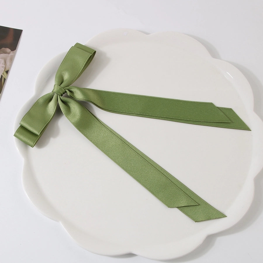 Guanyang  New Arrival 2.5cm Polyester Cotton Double Bow Barrettes Duckbill Clip Sweet Hair Pin Bar Shaped Hair Clip