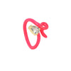 Copper Enamel Inlay Snake Zircon Open Rings