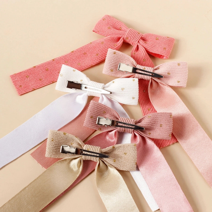 sweet bow knot corduroy hair clip