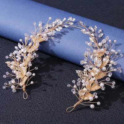 Women's Simple Style Classic Style Leaf Alloy Inlay Rhinestones Hair Band