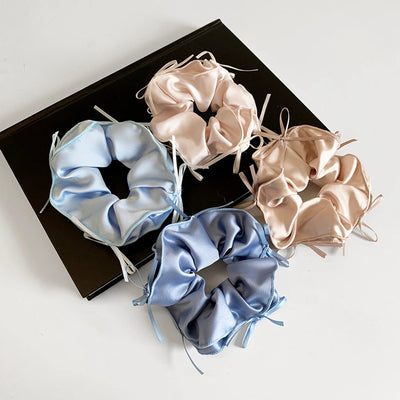 Women's Sweet Solid Color Cloth Hair Tie