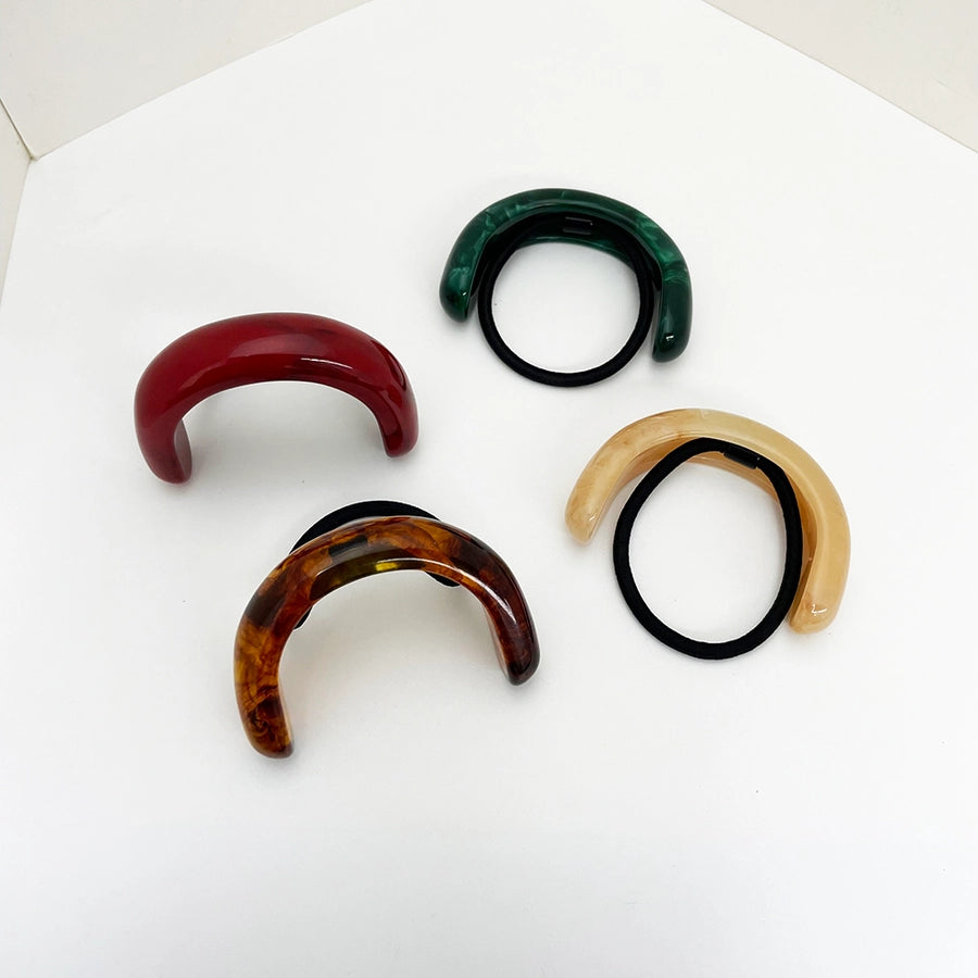 Women's Casual Classical Vintage Style U Shape Resin Hair Tie
