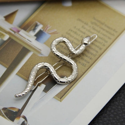 Women's IG Style Snake Alloy Plating Inlay Rhinestones Hair Clip