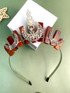 Women's Retro Crown Iron Patchwork Hair Band