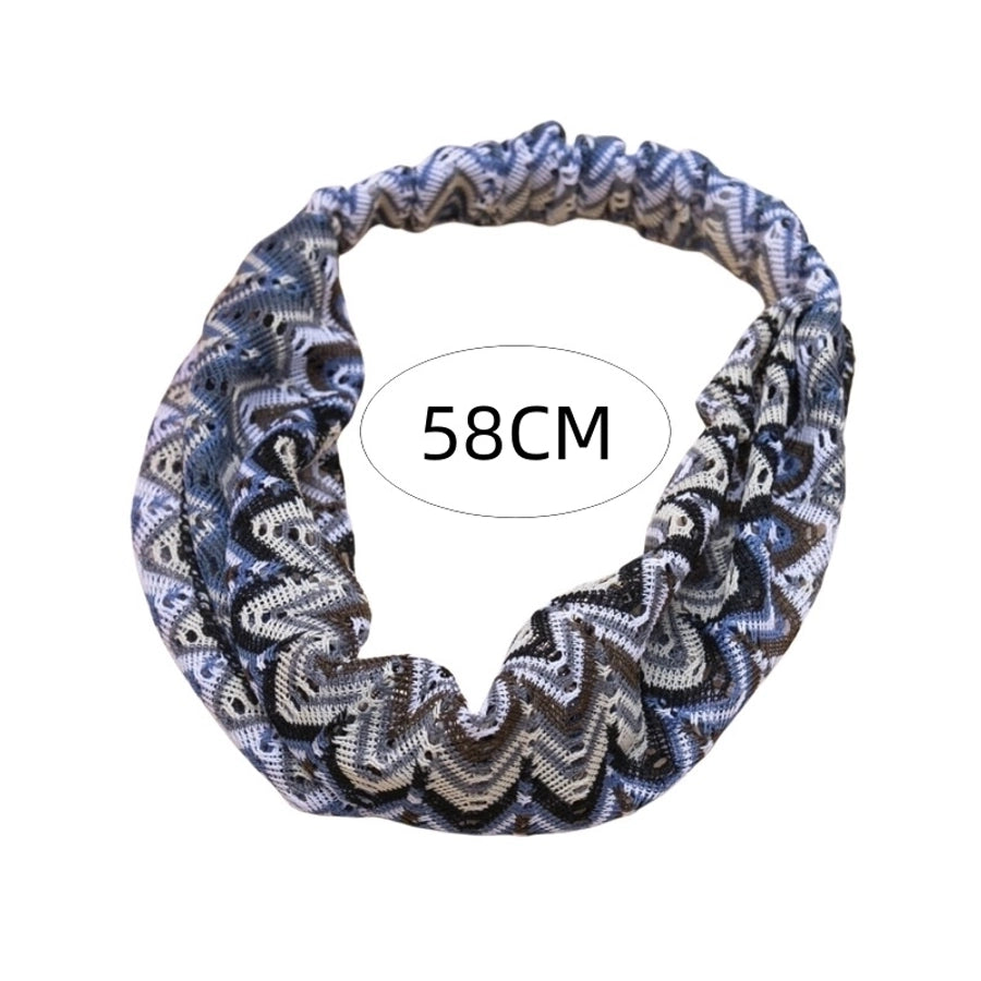 women's casual retro stripe cloth printing hair band